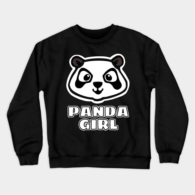 Cute Kawaii Panda Girl Crewneck Sweatshirt by Mewzeek_T